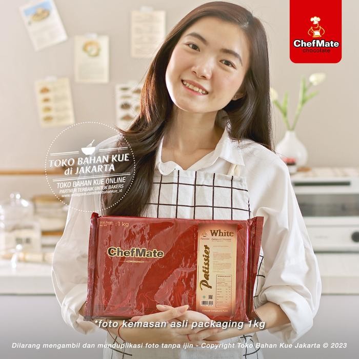 

BisaInstan- Chefmate - WHITE Chocolate Compound 1kg Cokelat Putih Coklat Baking