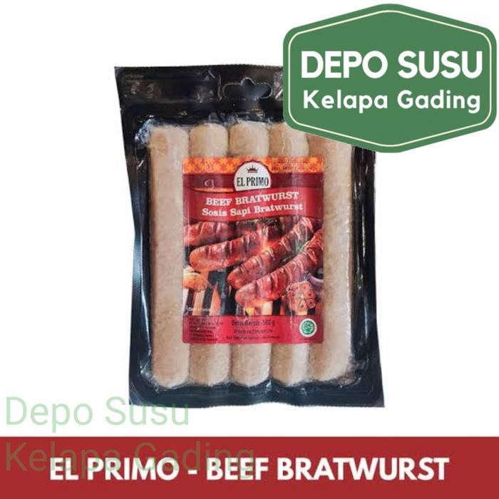 

Kirim,HariYgSama- El Primo 500gr Beef Cheese Bratwurst Pastrami Pre Sliced Daging Sapi Sosis Halal BPOM