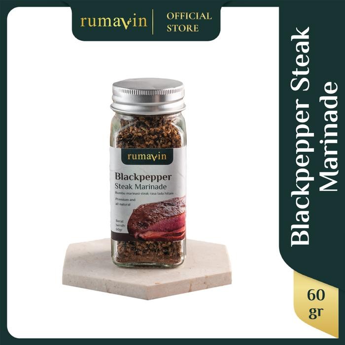 

Kirim,HariYgSama- Rumavin - Premium Blackpepper Steak Marinade / Bumbu Marinasi Steak Botol 60gr