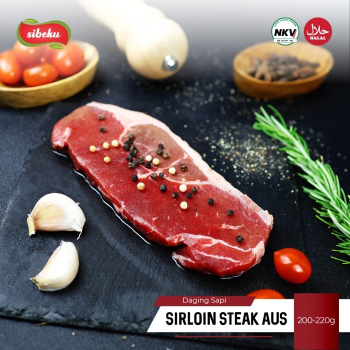 

Kirim,HariYgSama- Daging Sapi Sirloin Steak Aus Halal 200-220 gram Frozen Food