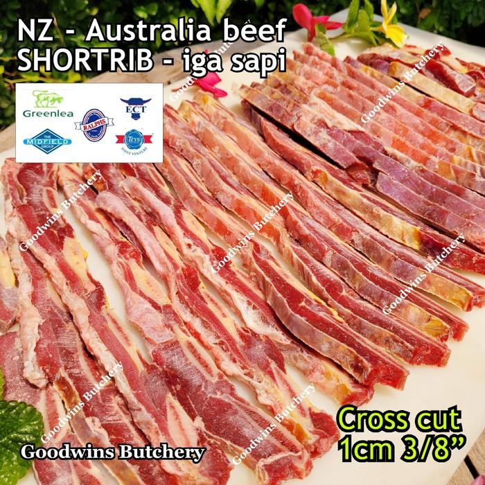 

Kirim,HariYgSama- 1kg beef Galbi Bulgogi SHORTRIB CROSSED CUT daging iga sapi Australia