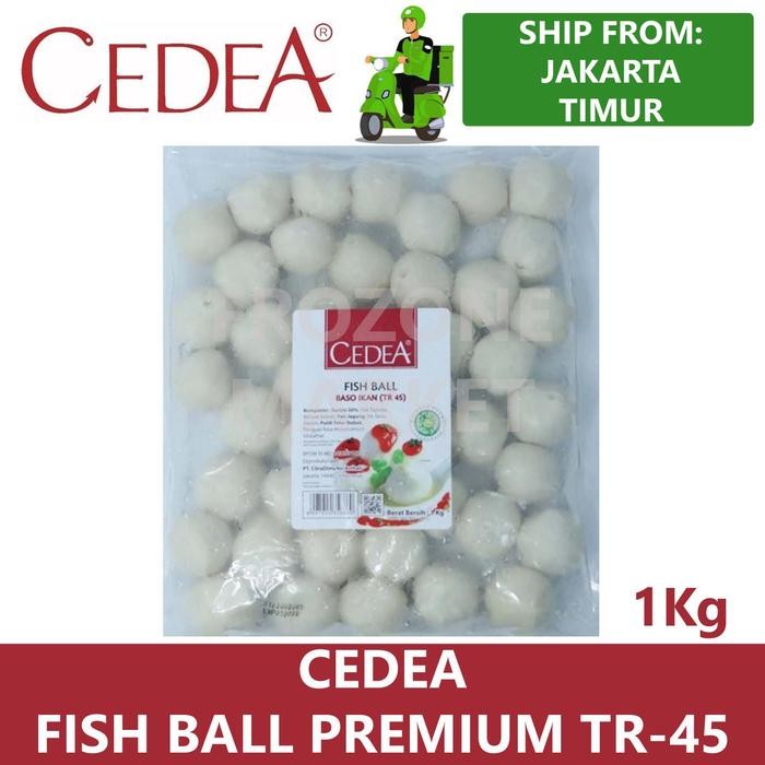 

Kirim,HariYgSama- Cedea Fish Ball Premium TR-45 Baso Ikan 1kg Bakso Frozen Food