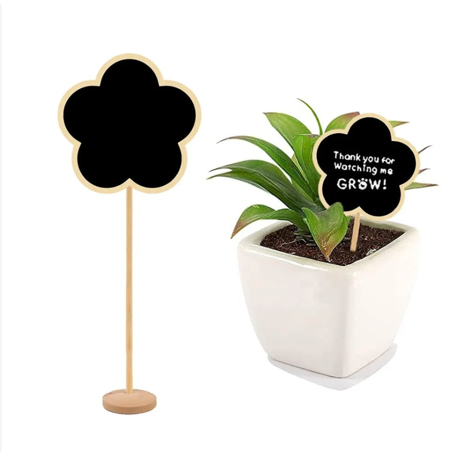 

[10 PC] Mini Chalkboard Papan Tulis for Party Buffet Labels With Stand