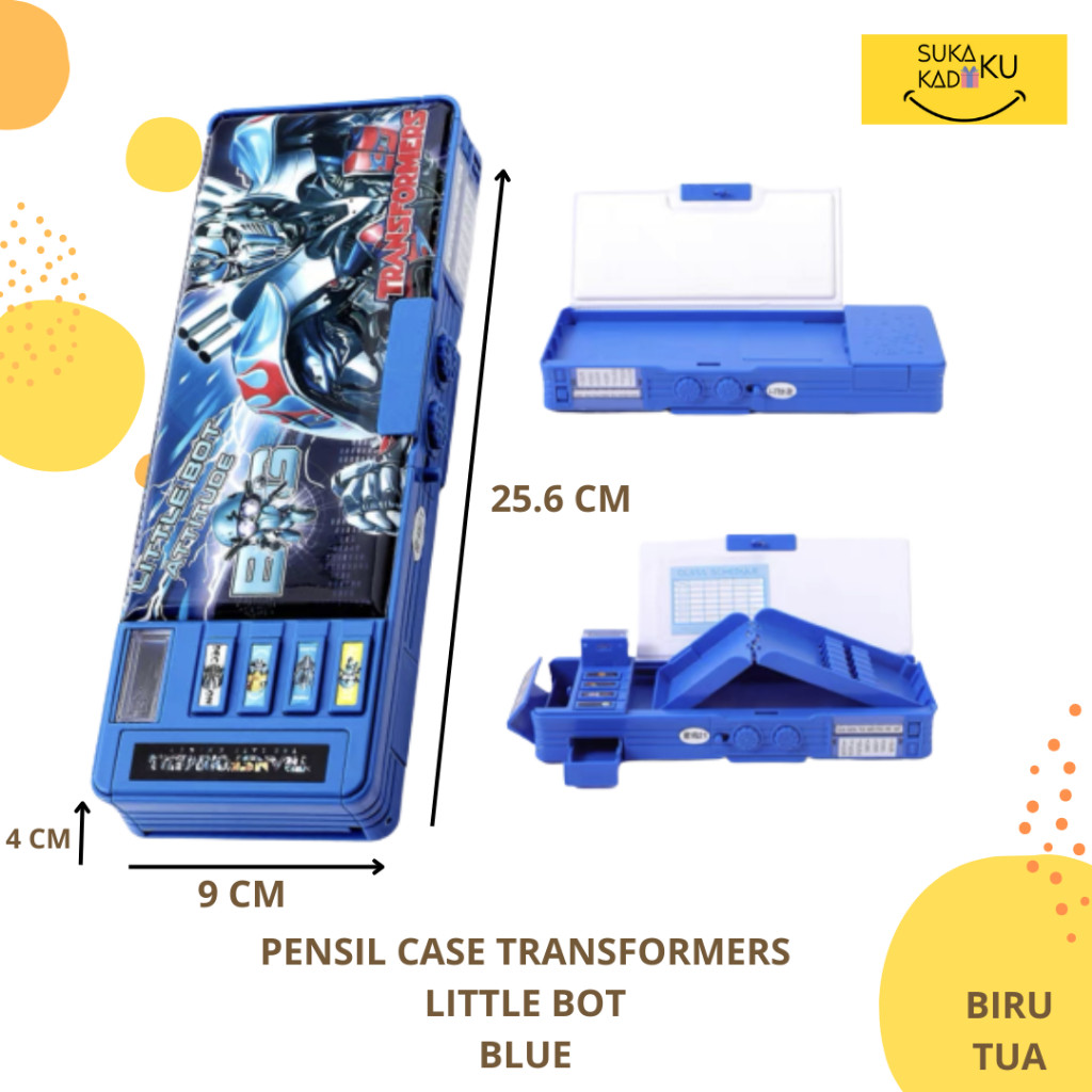 

K Pensil Transformers Pencil Case Tempat Pensil Magnet Sandi