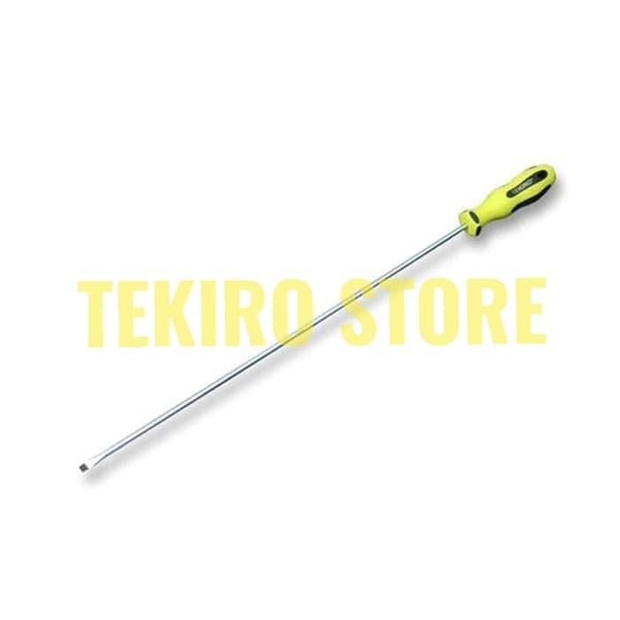 MIRAI - TEKIRO obeng (-) gagang TPR extra panjang 40 cm ukuran 5.5 x 400 mm