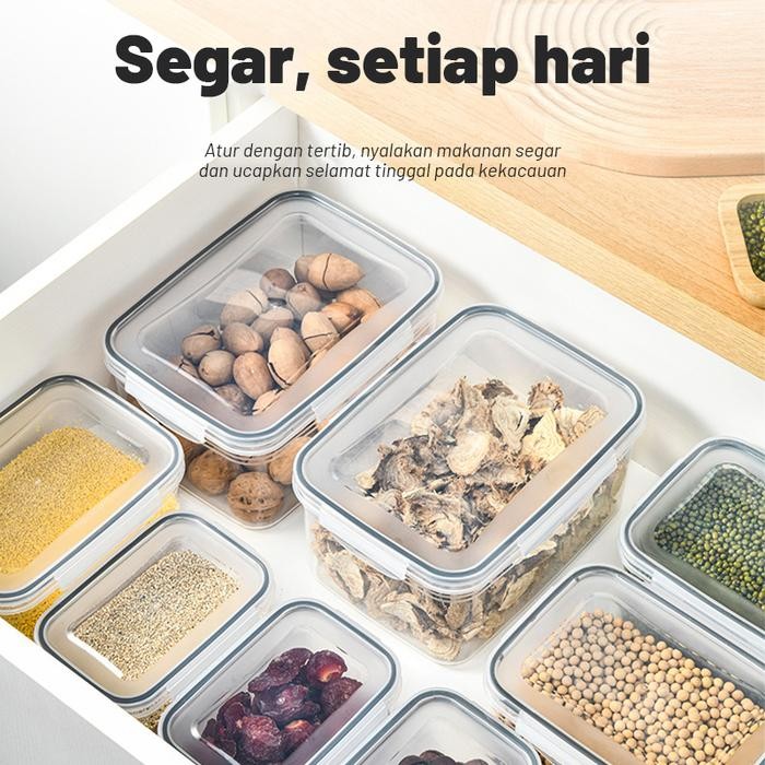 

1Set 3Pcs Food Container Kotak Penyimpanan Makanan Buah dan Sayur Kulkas / Keranjang Saringan