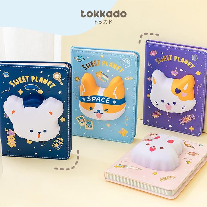 

TOKKADO SWEET PLANET SQUISHY NOTEBOOK BUKU CATATAN DIARY AGENDA LUCU