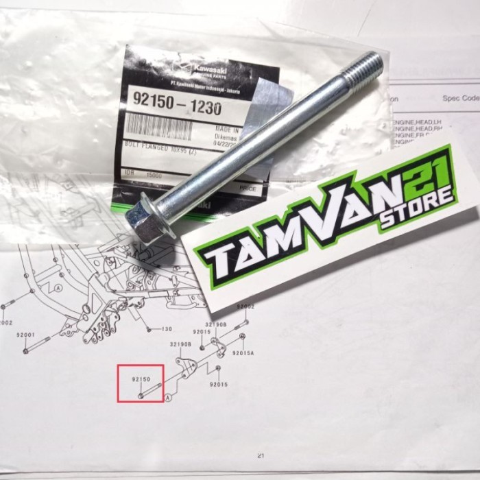 [Expert] BAUT GANTUNGAN MESIN BAWAH DEPAN NINJA RR R SS KGP