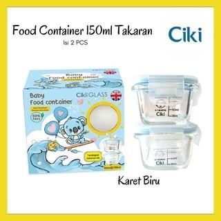 Mamora- Ciki Baby Food Set Container Glass Satuan 150 Ml Polos/Takaran Mpasi