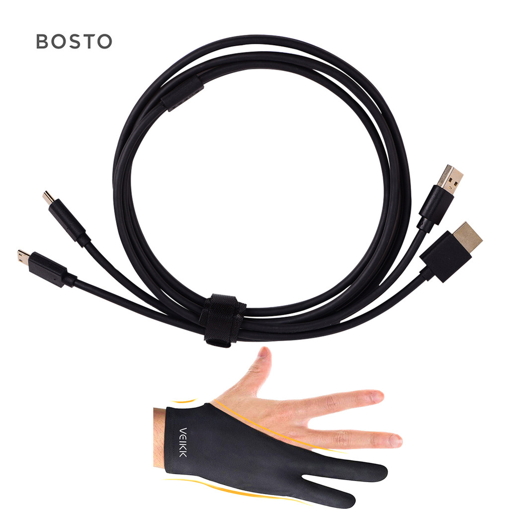 

Bosto 2-In-1 Cable For Bosto 13Hd/16Hd/16Hdk/16Hdt/Bt-16Hd/Bt-16Hdk/Bt-16Hdt Graphics Drawing Tablet
