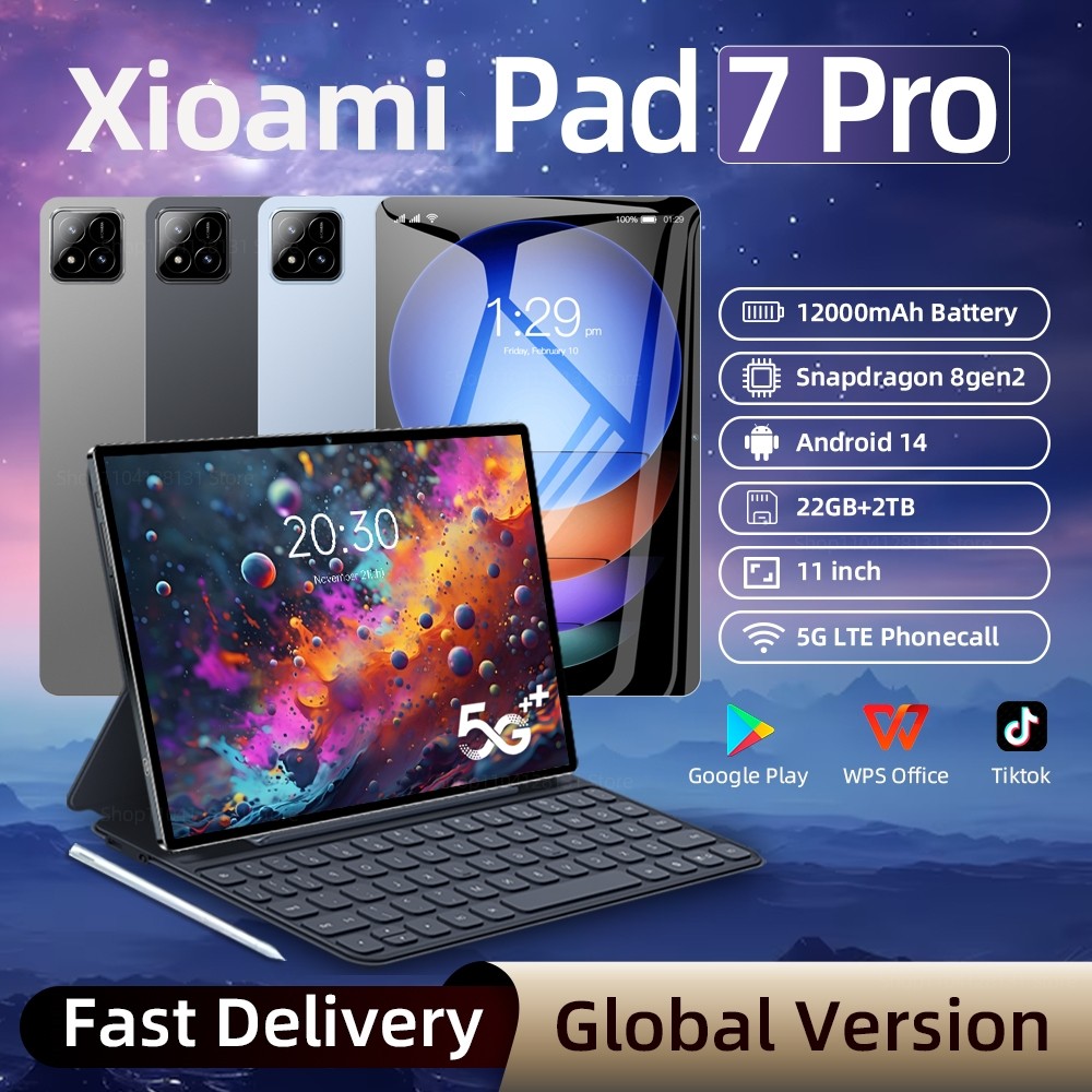 

2025 New Original Mi Pad 7 Pro Tablet 11Inch Snapdragon 8Gen2 Hd 4K Android 14 22Gb+2Tb 12000Mah 5G