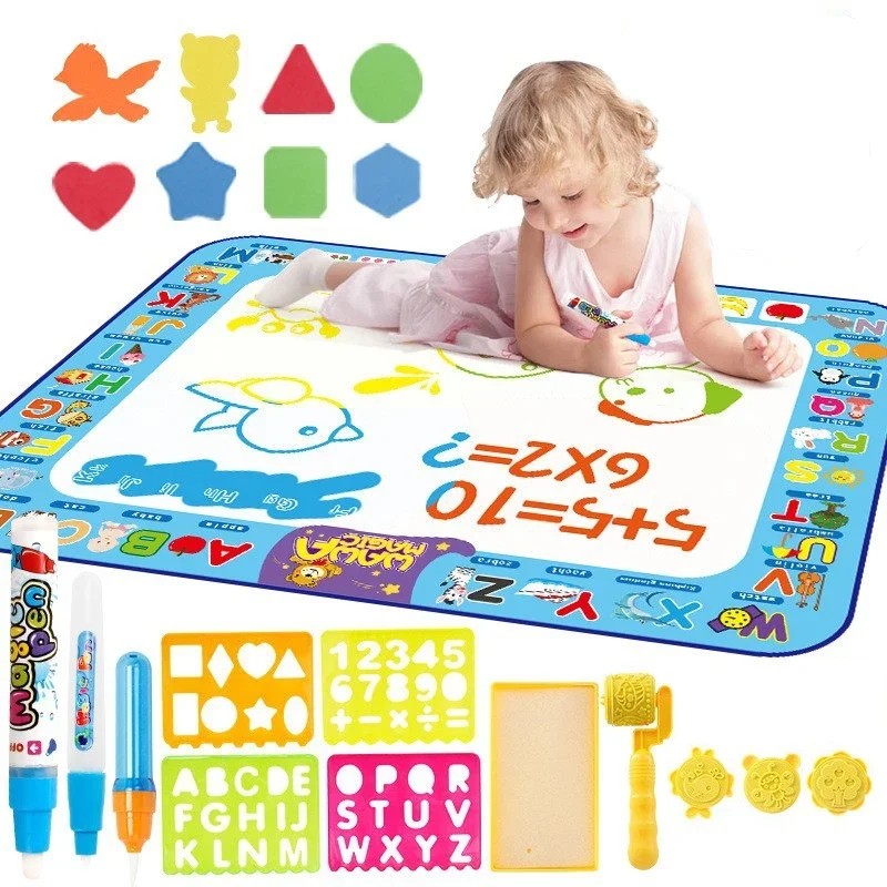 

2023 New Arrivals Magic Water Drawing Mat With Fluorescent Pen Painting Board Early Educational Toys