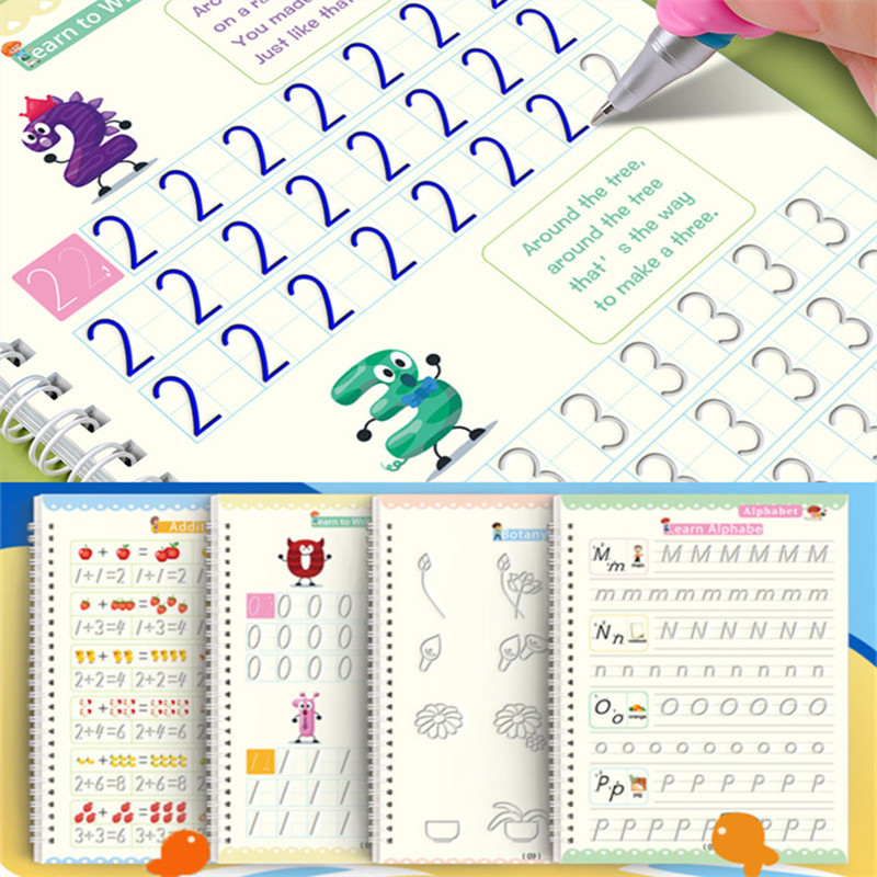 

Reusable Magic Copybook Drawing Toys For Children Montessori Pen Control Training Writing Sticker