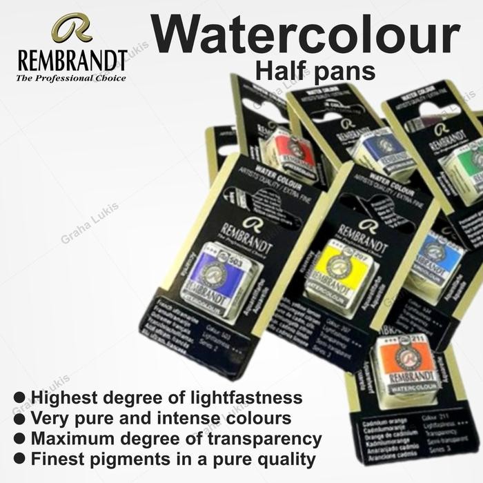 

ready stok rembrandt watercolour half pan - series 1 original