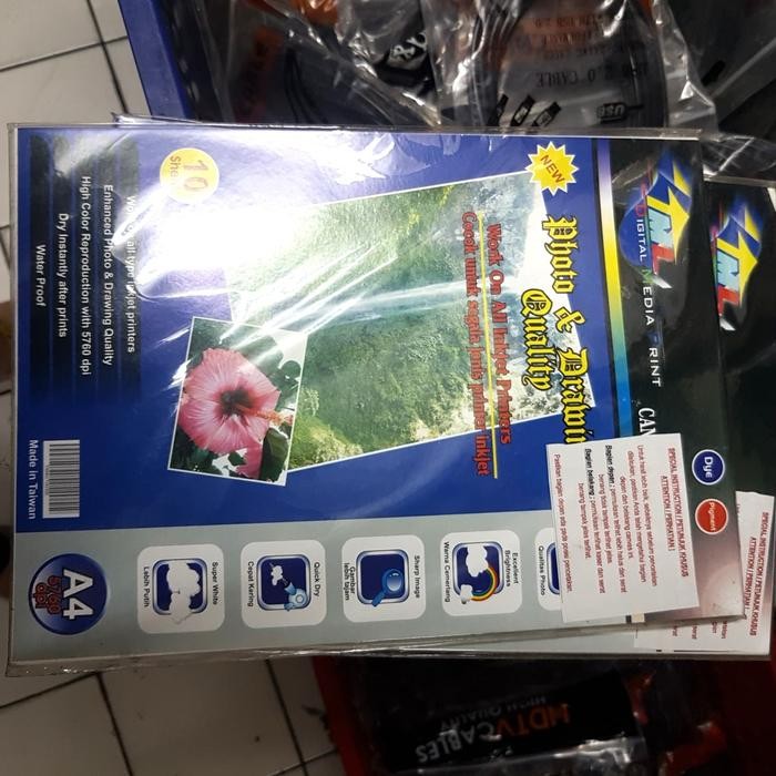 

KERTAS KANVAS / KERTAS FOTO KANVAS A4 5760 DPI