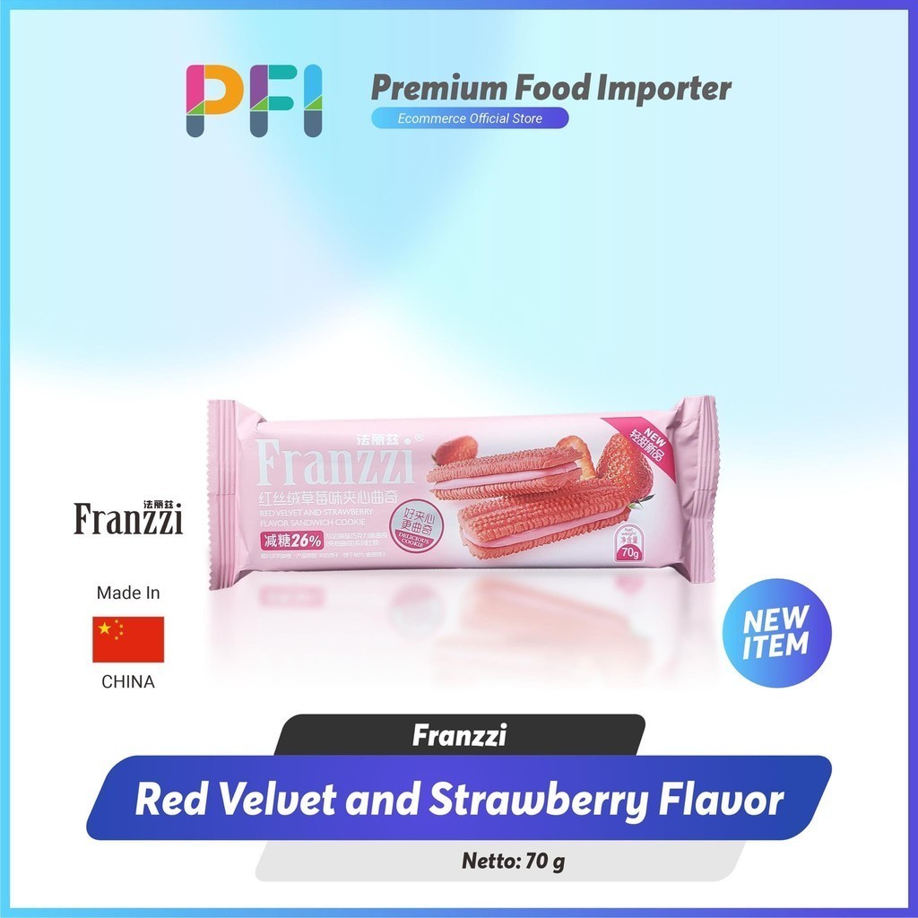 

Franzzi Red Velvet & Strawberry Sandwich Cookie 70gr