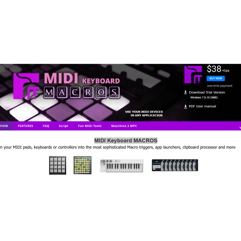 Software MIDI Keyboard MACROS