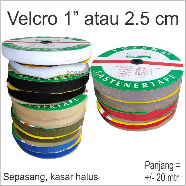 

Perekat Velcro Magic Tape Kretekan 1" atau 2.5cm ROLL