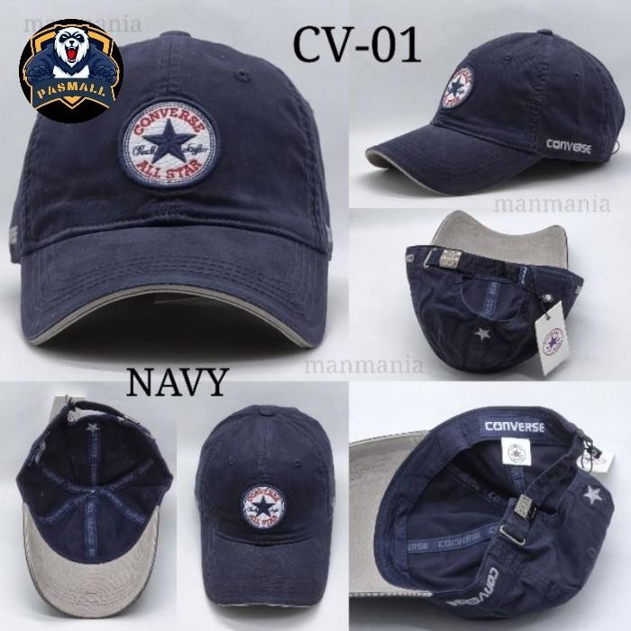 Topi Baseball Pria Converse 01 Original Import Bahan Katun #Gratisongkir