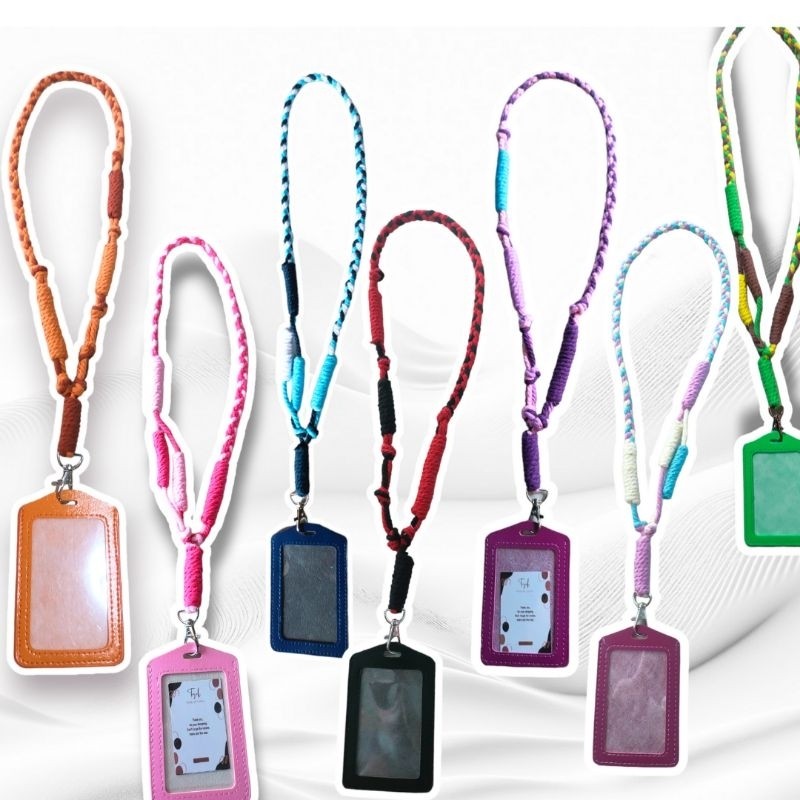 

READY Lanyard ID CARD Holder Name Tag Macrame / id Card/Name tag
