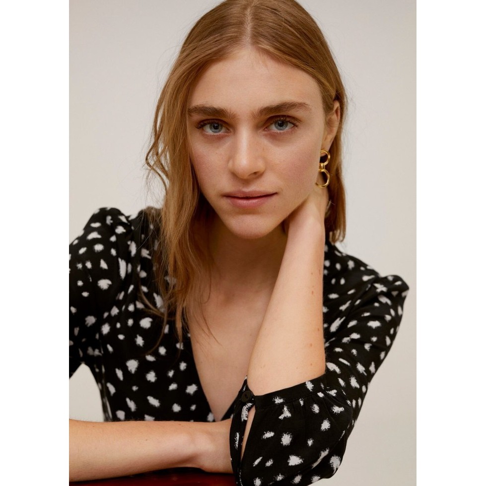 MANGO - DRESS BICHIN_HITAM