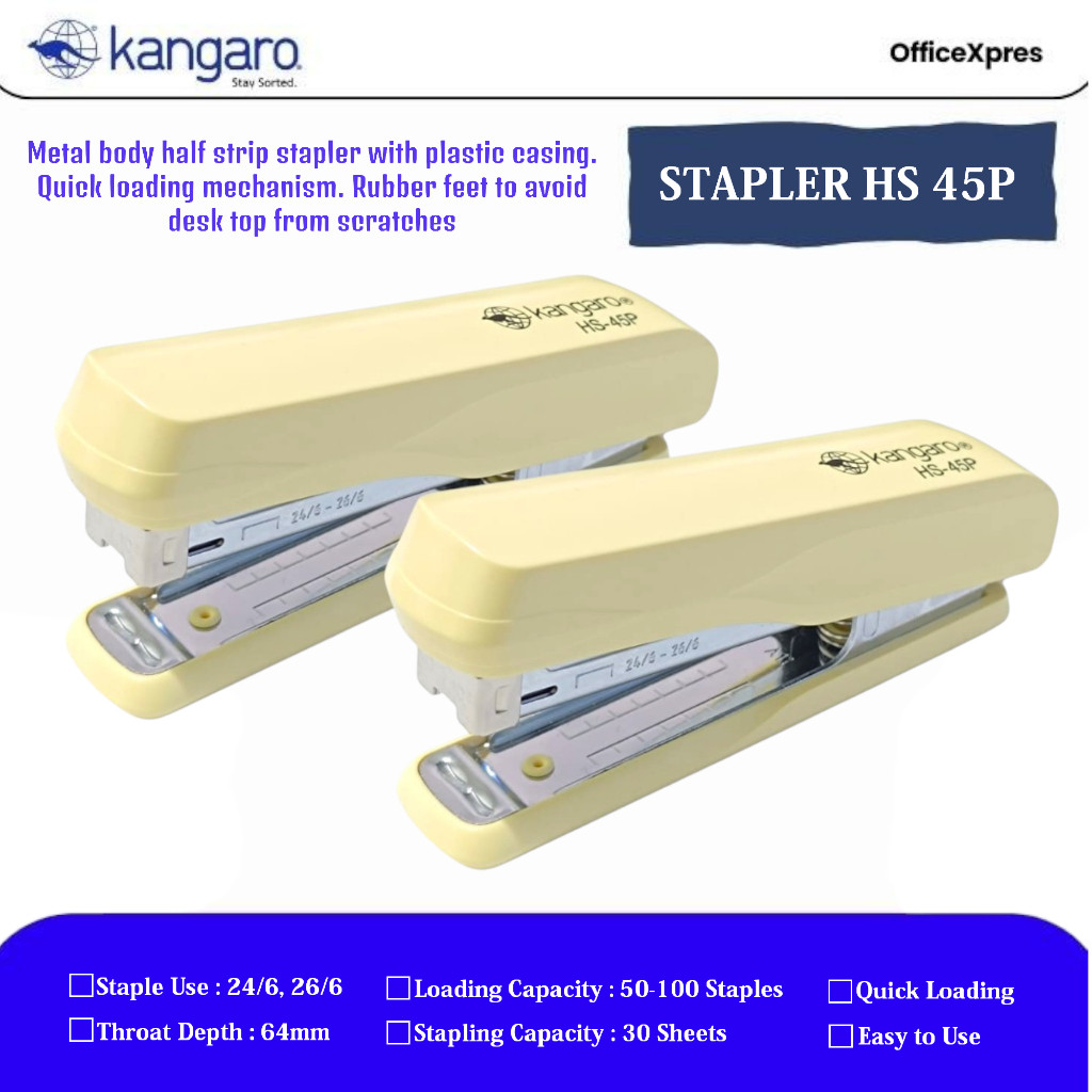 

Hekter / Jepretan / Staples JOK MOTOR / Stapler HS 45 P Kangaro Sejenis Stapler MAX HD 50 Joyko /