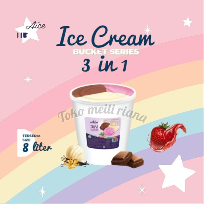 

NewZbgt- ice cream neopolitan aice 8 liter aice 3 in 1 ice cream emberan