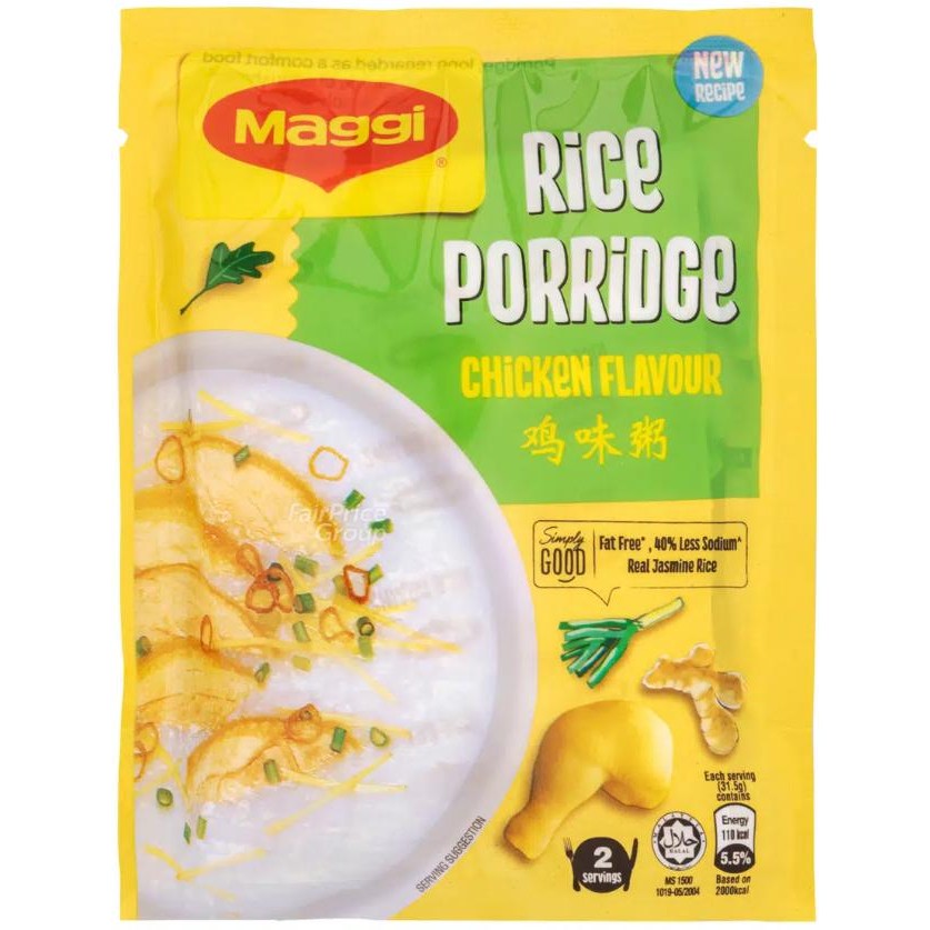 

NewZbgt- Maggi Instant Rice Porridge (Bubur) - Abalone/ Duck/ Chicken/ Fish