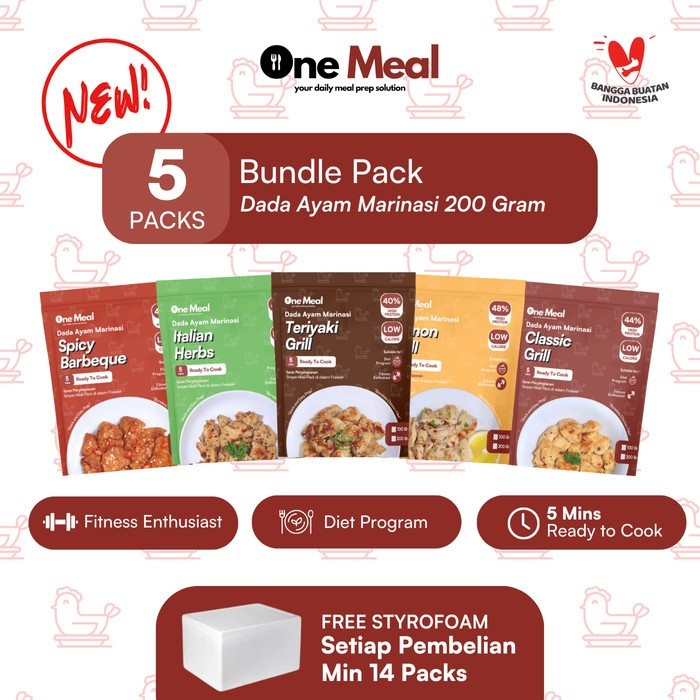 

NewZbgt- Lauk Dada Ayam Marinasi 200 gram 5 Packs Mix Variants