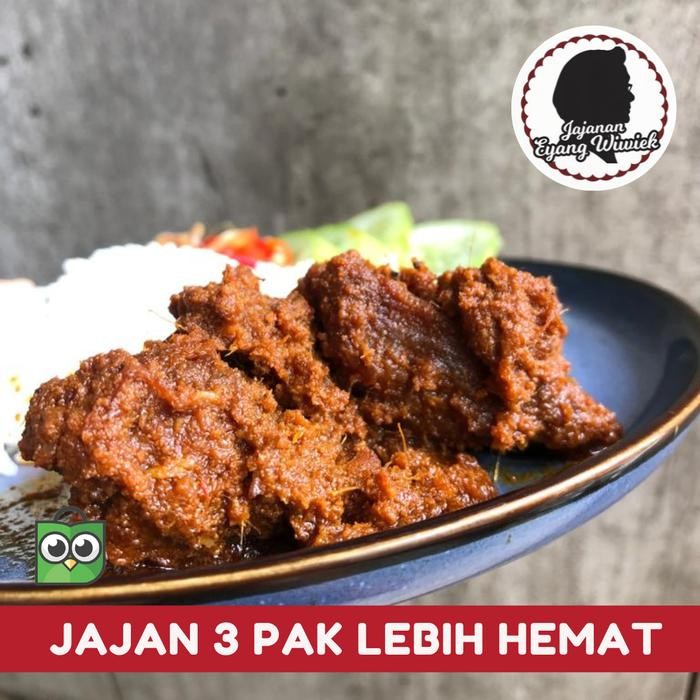 

NewZbgt- Rendang Daging Sapi Pedas Minang Jajanan Eyang Wiwiek - PAKET 3 PAK