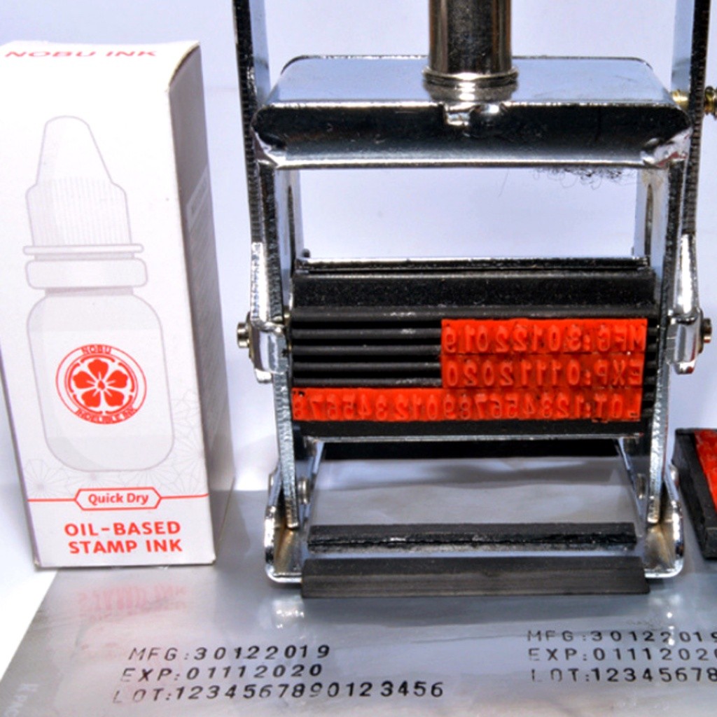 

Mesin Coding Expired Date - Stempel Manual Tanggal Kadaluarsa Permanen Nobu ink Mesin Stempel