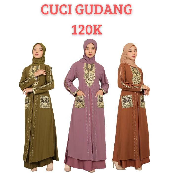 Busanae- Abiyyuco TA9023 Abaya Bilqis Premium, Turkey Mewah, Turki Terbaru 2023 Dress Muslim Wanita