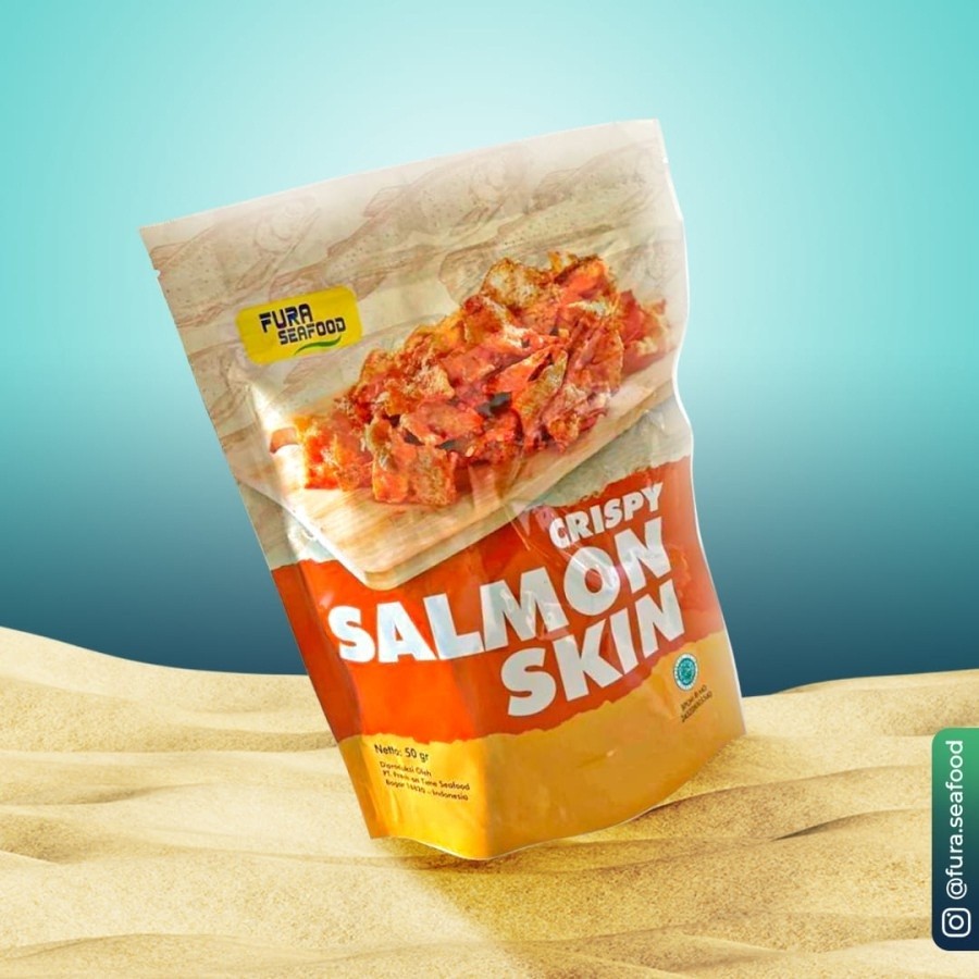 

CRISPY SALMON SKIN FURA SEAFOOD 50GR KULIT SALMON RENYAH HALAL