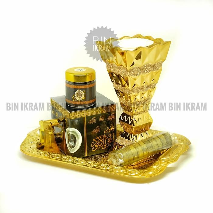 PREMIUM Paket Set Bukhur Komplit Nampan Mewah Buhur Arab 7 Paket Dupa Buhur Lengkap