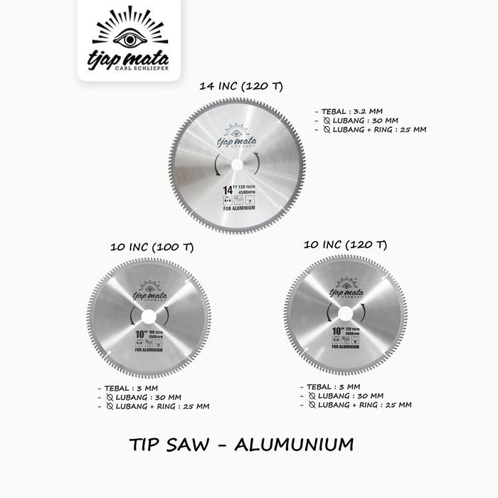 TJAP MATA / CAP MATA Gergaji TCT / TIP SAW (Alumunium)