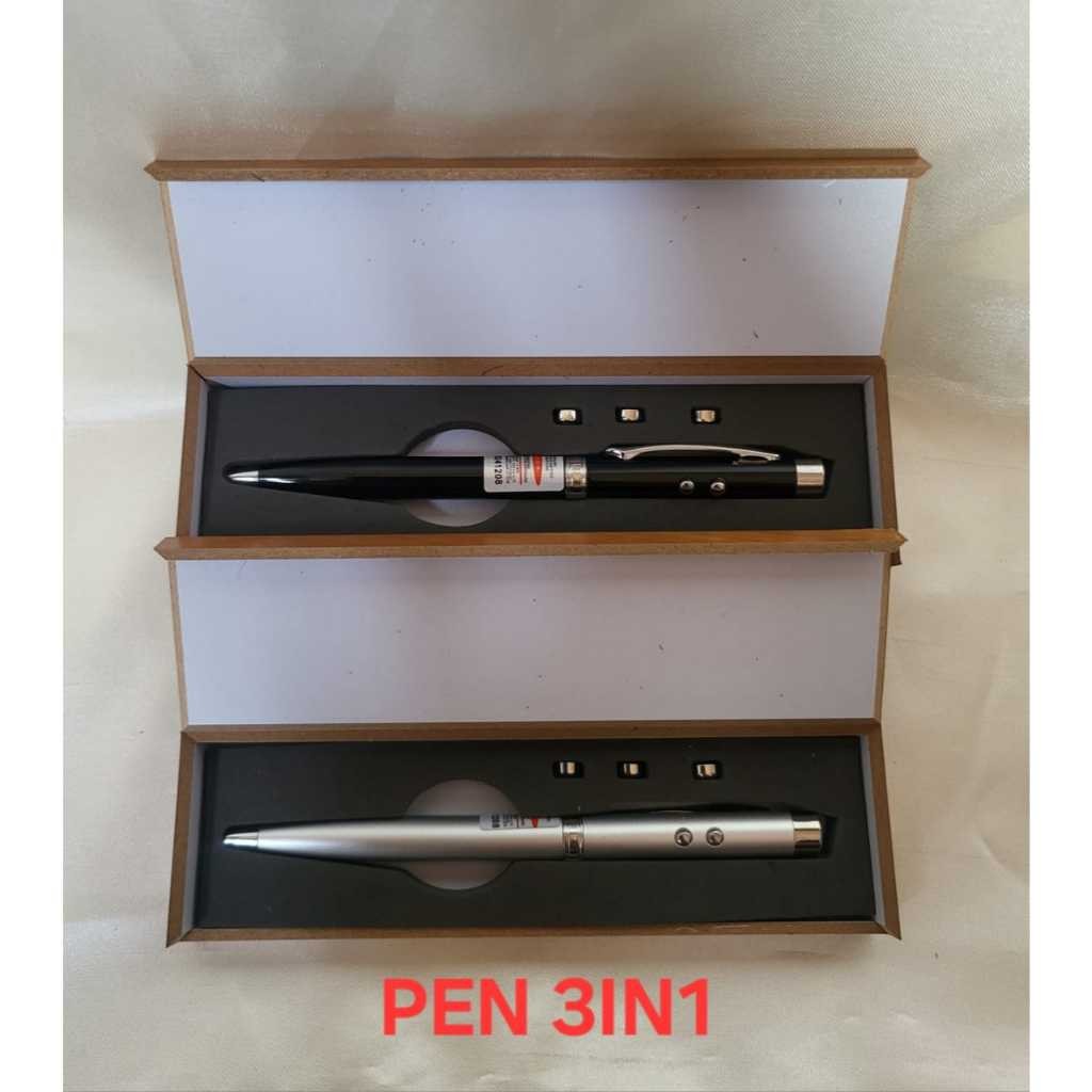 

UM1 Pen 3in1 I Pen Laser Pointer I Bollpoint LED I Pulpen Presentasi I Bisa Custom Logo dan Nama