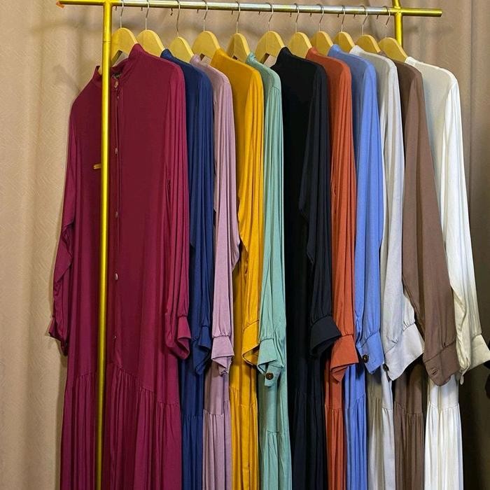 Layali- KIRANA DRESS Rayon Twill Premium Full kancing busui friendly baju lebaran aesthetic remaja