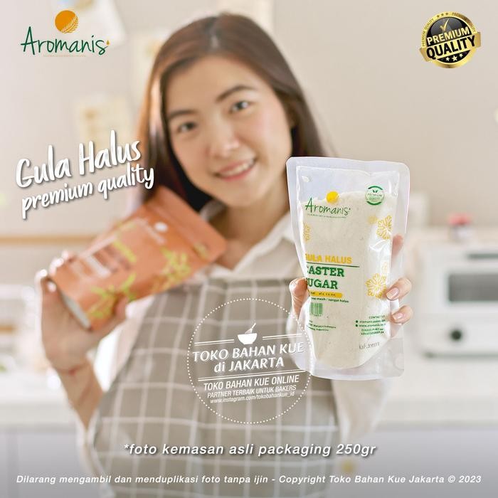 

Aromanis CASTER SUGAR Fine 250gr Gula Kaster Halus Castor Sugar Cane