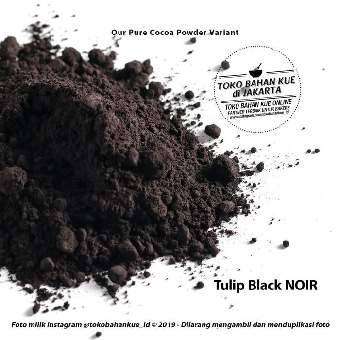 

Cokelat Bubuk Tulip NOIR Hitam Pure Black Cocoa Powder Tulip 1kg