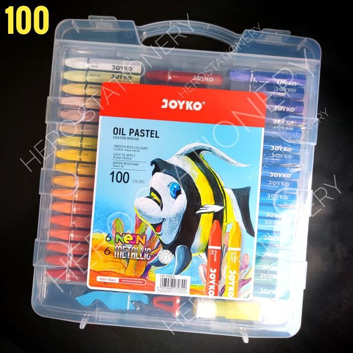 

TERBARU! Joyko crayon krayon oil pastel 100 warna OP-100S