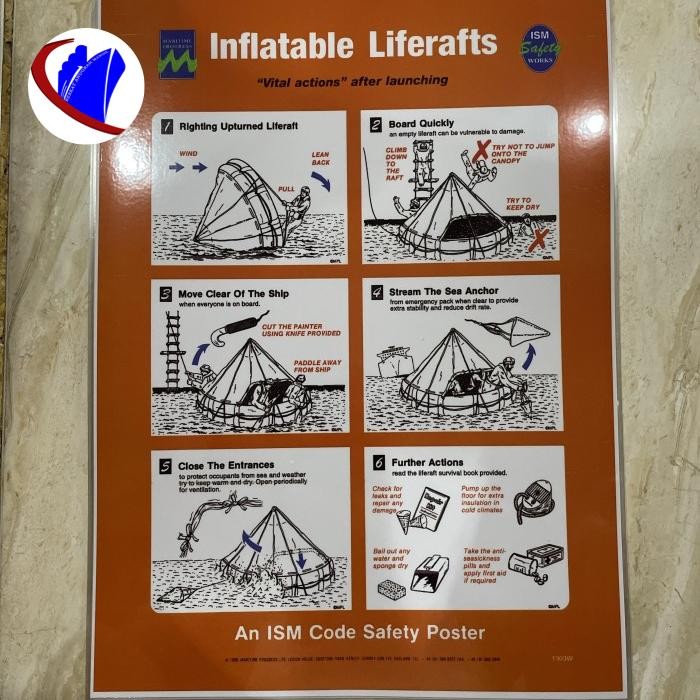 

TERLARIS Safety Poster Inflatable Liferafts impa 331503