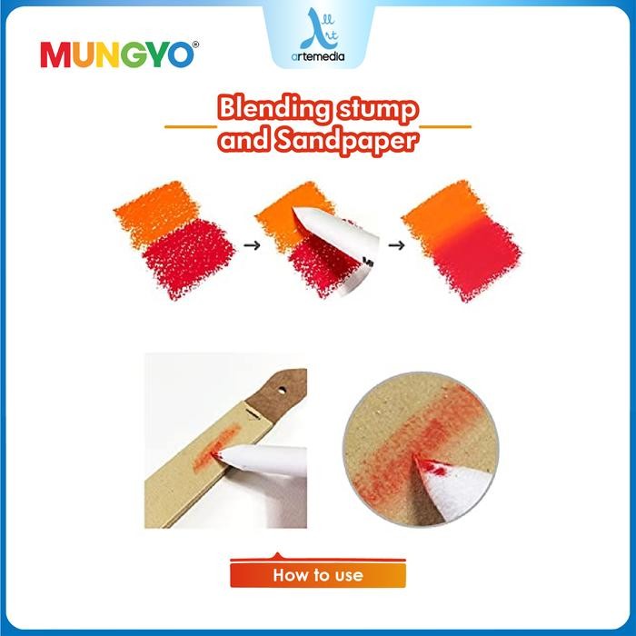 

TERLARIS Mungyo Blending Paper Stump & Sandpaper Set Drawing Tool Alat Gambar