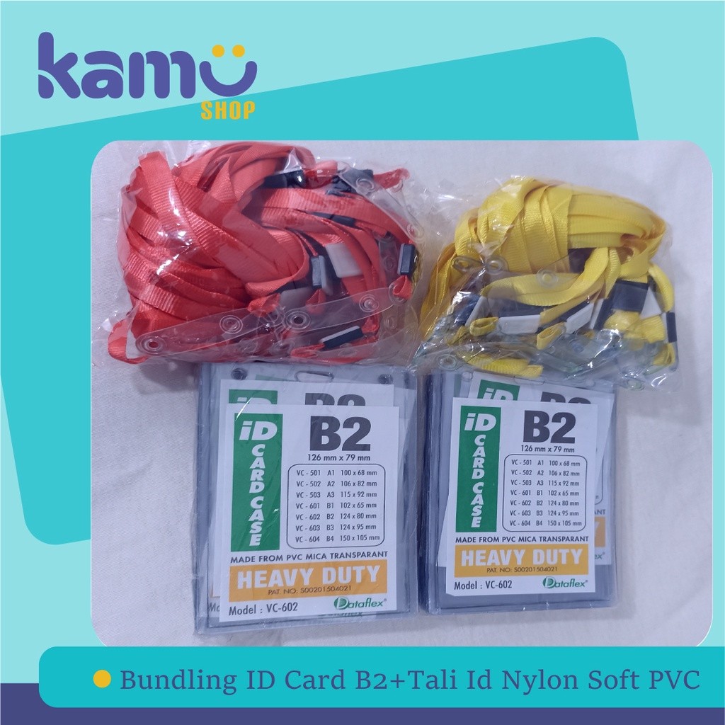

Bundling 40Pcs ID Card B2 + 40Pcs Tali ID Card Nylon Soft PVC - NYLKSFP