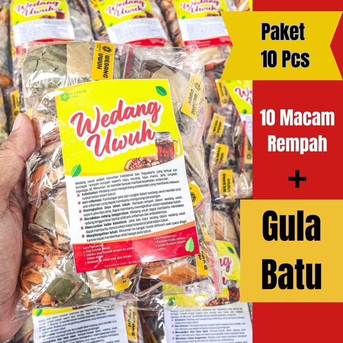 

Wedang Uwuh Komplit Paket 10 pcs Asli Rempah Jahe Kapulaga Khas Jogja Solo