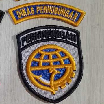 Bordir Logo Dishub Timbul-Bordir Logo Dishub timbul