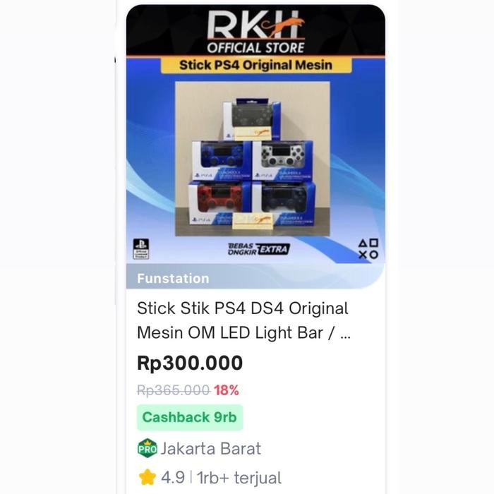 rds - Stick Stik PS4 Original Mesin Second