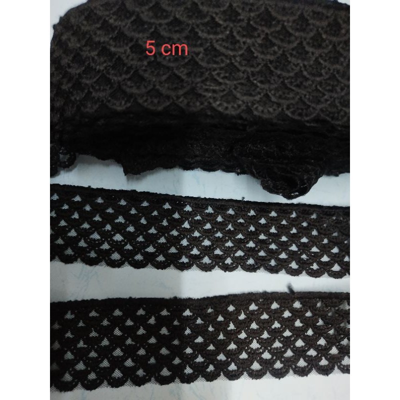 Renda bordir kain tille renda bordir renda mukena renda hitam