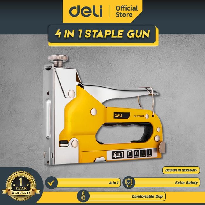 

WOLD - Tools Staples Tembak / Stapler Gun Tacker 4 in 1 DL238004 Alat Stationery