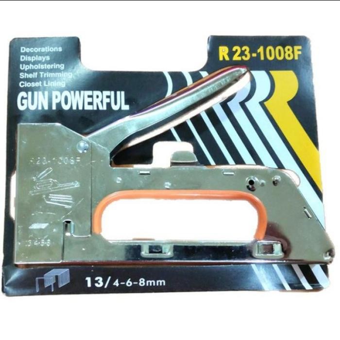

WOLD - Staples Tembak Gun Tacker plus isi nya Stapler Jok Staples Perekat Stationery Kayu Alat Atk