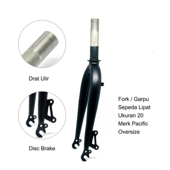 Garpu Fork Sepeda Lipat Seli Ukuran 20 Pacific Oversize - Disc Ke